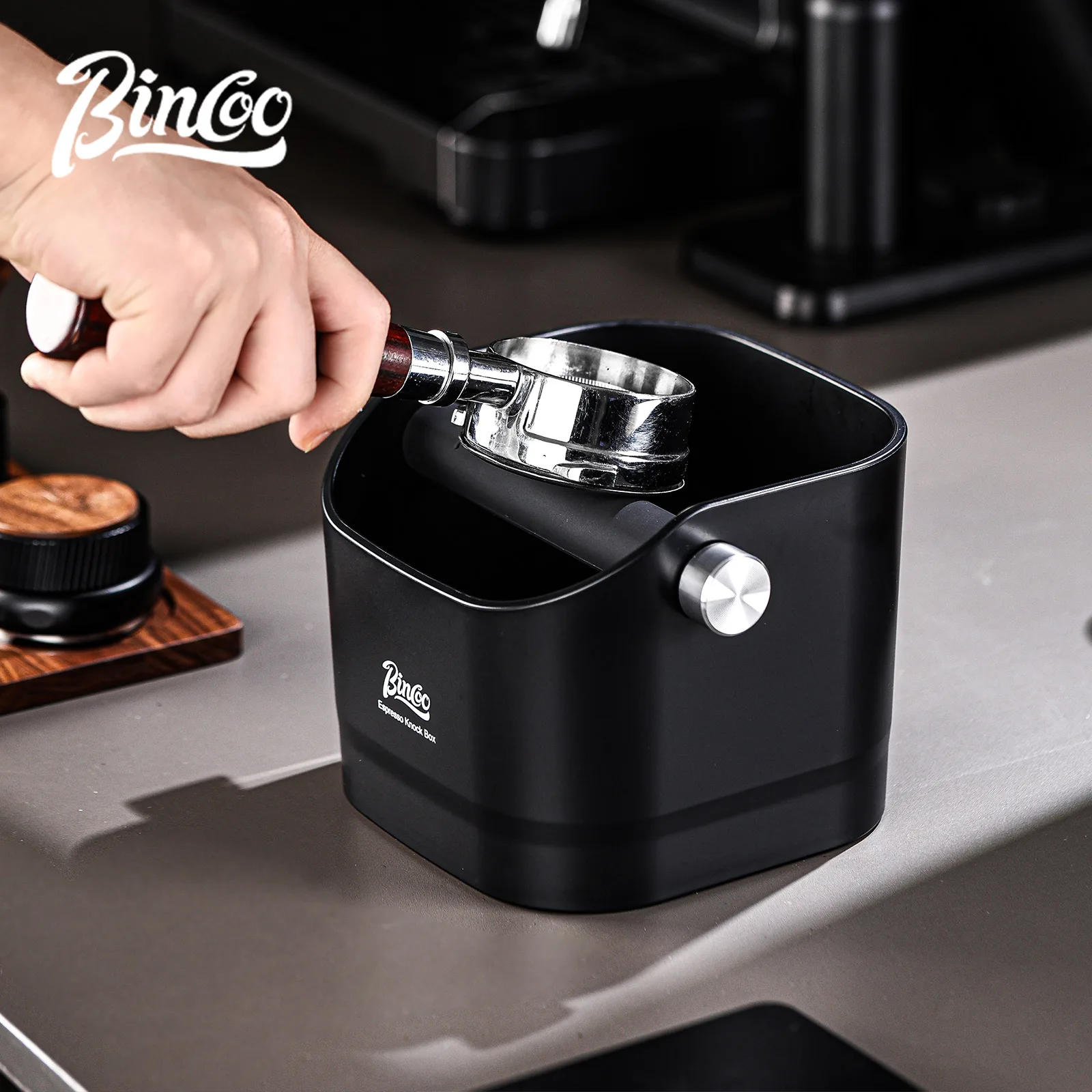 Coffee Equipment Organizer - Bincoo Kaffeesatzbehälter 0,8L Espresso-Abklopfbehälter Rutschfester Espresso-Entleerungsbehälter