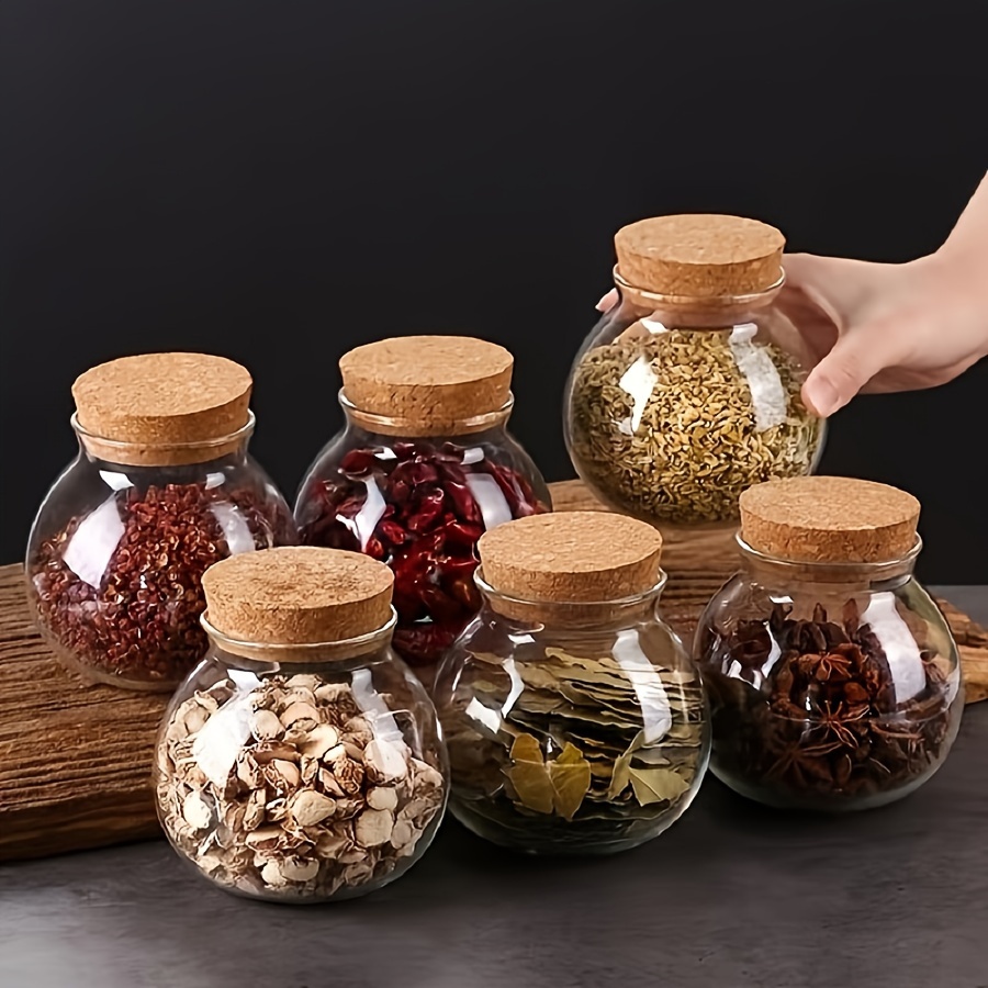 Coffee Equipment Organizer - 500 ml Klarglas-Vorratsbehälter, rundes dekoratives kleines