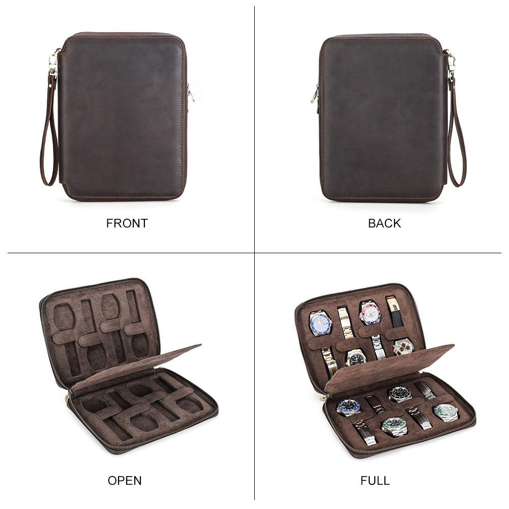 Neue 2/4/6/8 Slots Echt leder  – Coffee Equipment Organizer Bewertung und Preis